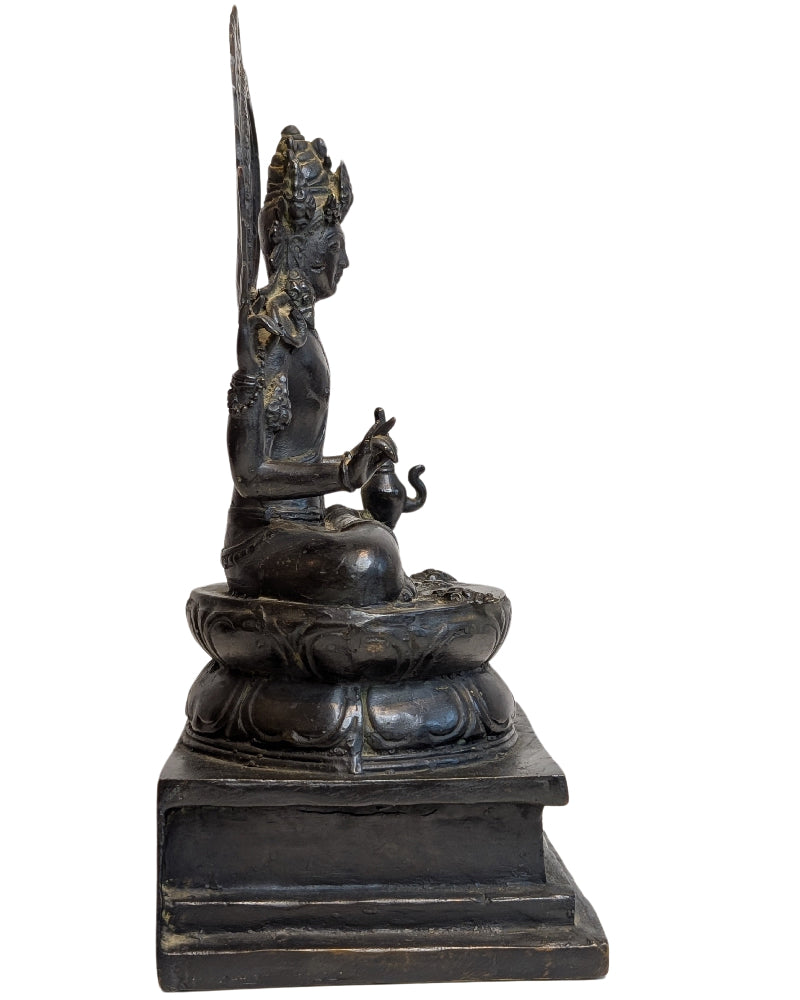 Avalokiteshvara Bodhisattva in tibetischer Bronzestatue