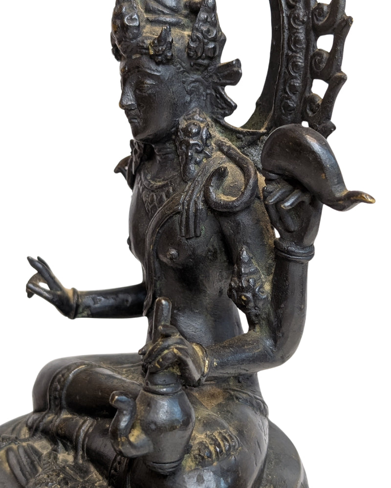Bronzene Avalokiteshvara-Altarstatue aus Tibet