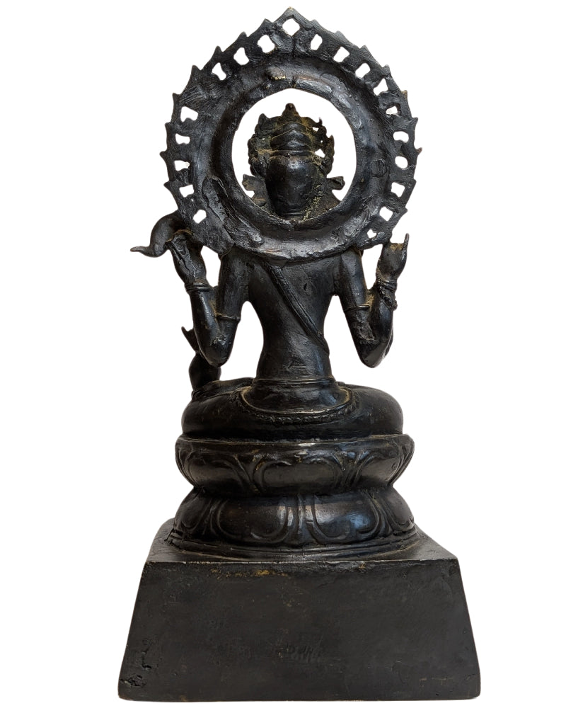 Bronzene Avalokiteshvara-Statue aus der Himalaya-Tradition