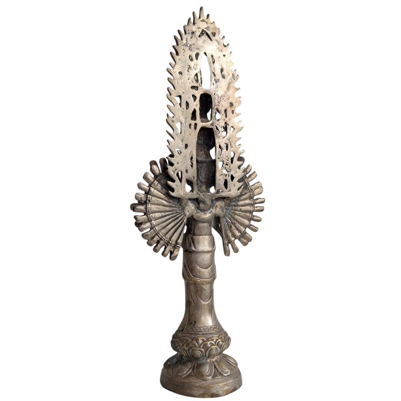 Bronzeskulptur einer Avalokiteshvara Guanyin aus China, Qing-Zeit