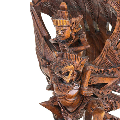 Vintage Balinees Garuda Bild handgeschnitzt in Holz
