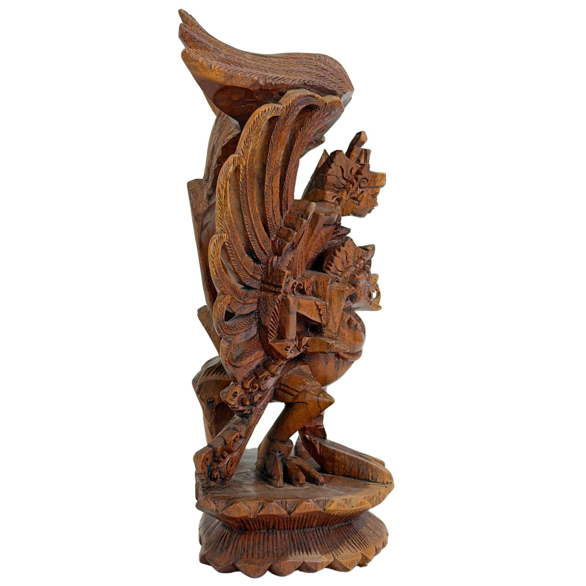 Balinees Garuda en Vishnu houtsnijwerk zijaanzicht