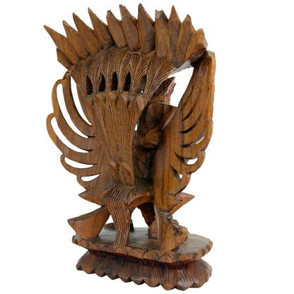 Rückseite der balinesischen Holz-Garuda-Statue