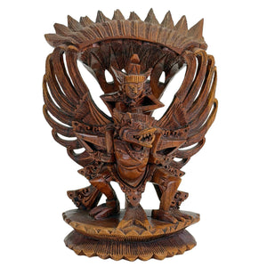 Balinesische Holzskulptur des Garuda mit Vishnu – Indonesien, 20. Jahrhundert