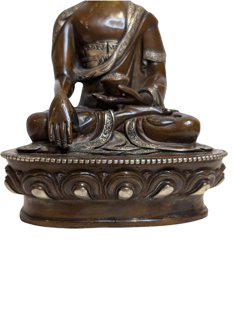 Bronzener Medizinbuddha Bhaisajyaguru aus Tibet