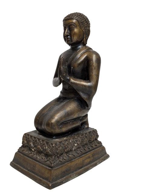 Bronzene Buddha-Statue aus Burma in Anjali-Mudra