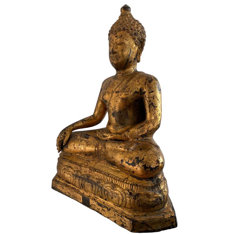 Burmesische Buddha-Statue im Mandalay-Stil, Bronze, 19. Jahrhundert, Los 159