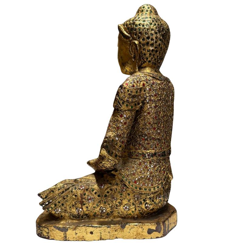 Burmesischer Buddha für Meditationsplätze, Altäre, Yogaräume oder bedeutungsvolle Interieurs