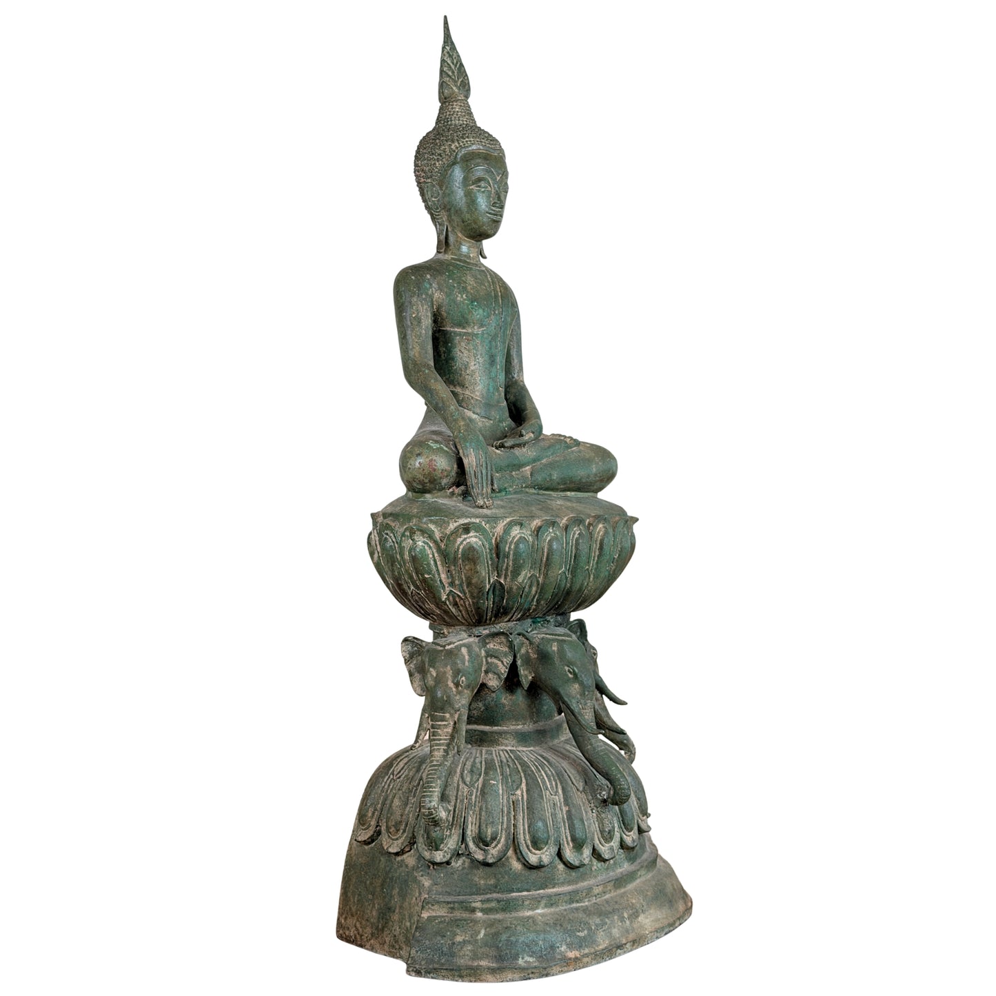 Birmanischer Bronze-Shakyamuni Buddha auf Elefantenthron, 19. Jahrhundert – Lot 755 – Ansicht 05