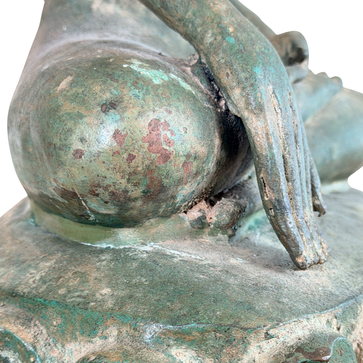 Birmanischer Bronze-Shakyamuni Buddha auf Elefantenthron, 19. Jahrhundert – Lot 755 – Ansicht 08