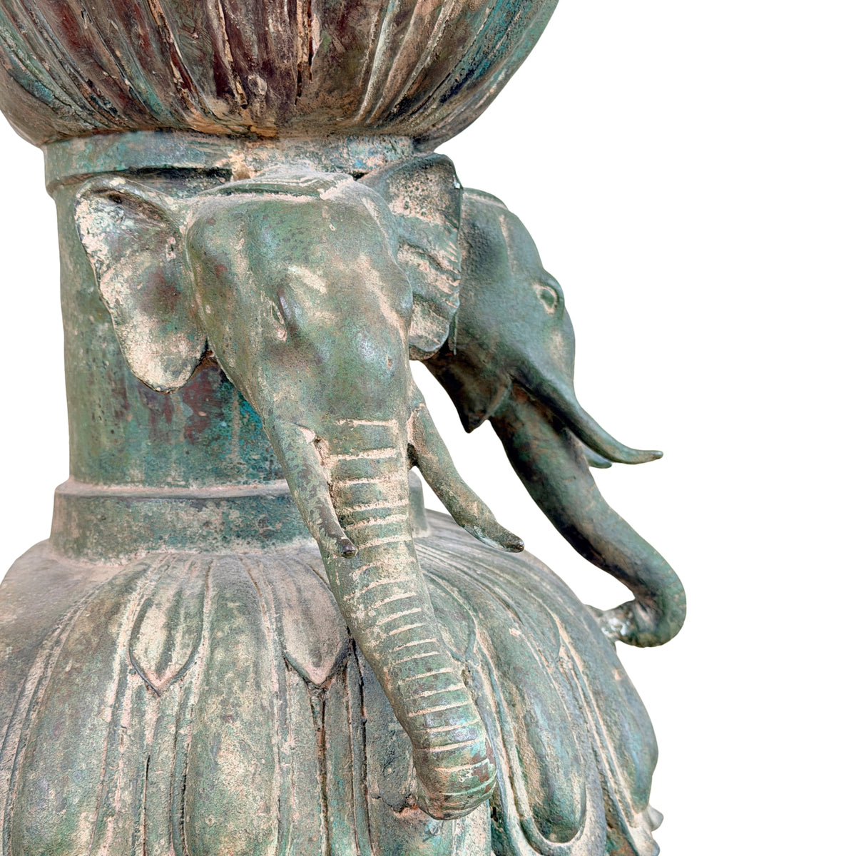 Birmanischer Bronze-Shakyamuni Buddha auf Elefantenthron, 19. Jahrhundert – Lot 755 – Ansicht 13