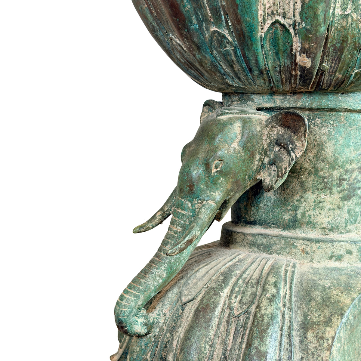 Birmanischer Bronze-Shakyamuni Buddha auf Elefantenthron, 19. Jahrhundert – Lot 755 – Ansicht 24