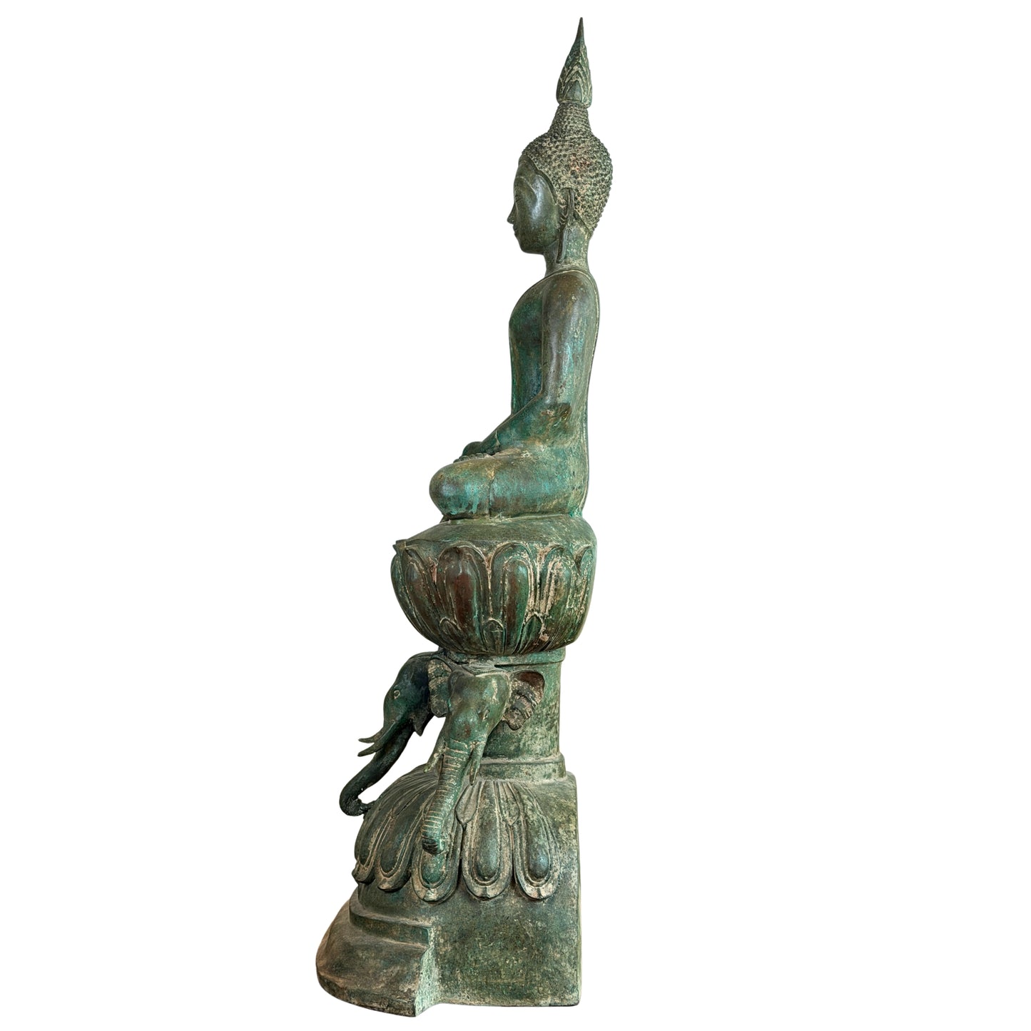 Birmanischer Bronze-Shakyamuni Buddha auf Elefantenthron, 19. Jahrhundert – Lot 755 – Ansicht 25