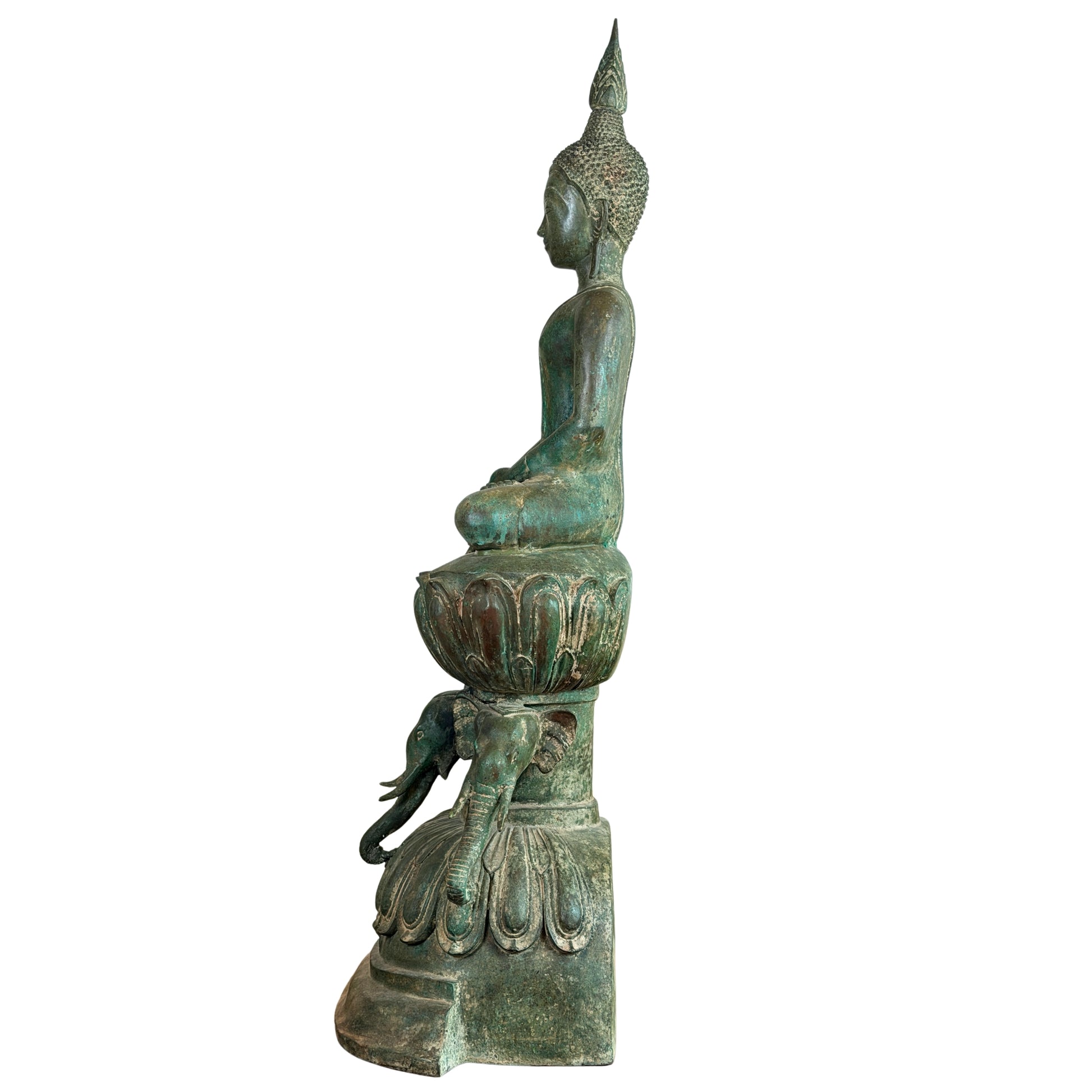 Birmanischer Bronze-Shakyamuni Buddha auf Elefantenthron, 19. Jahrhundert – Lot 755 – Ansicht 25