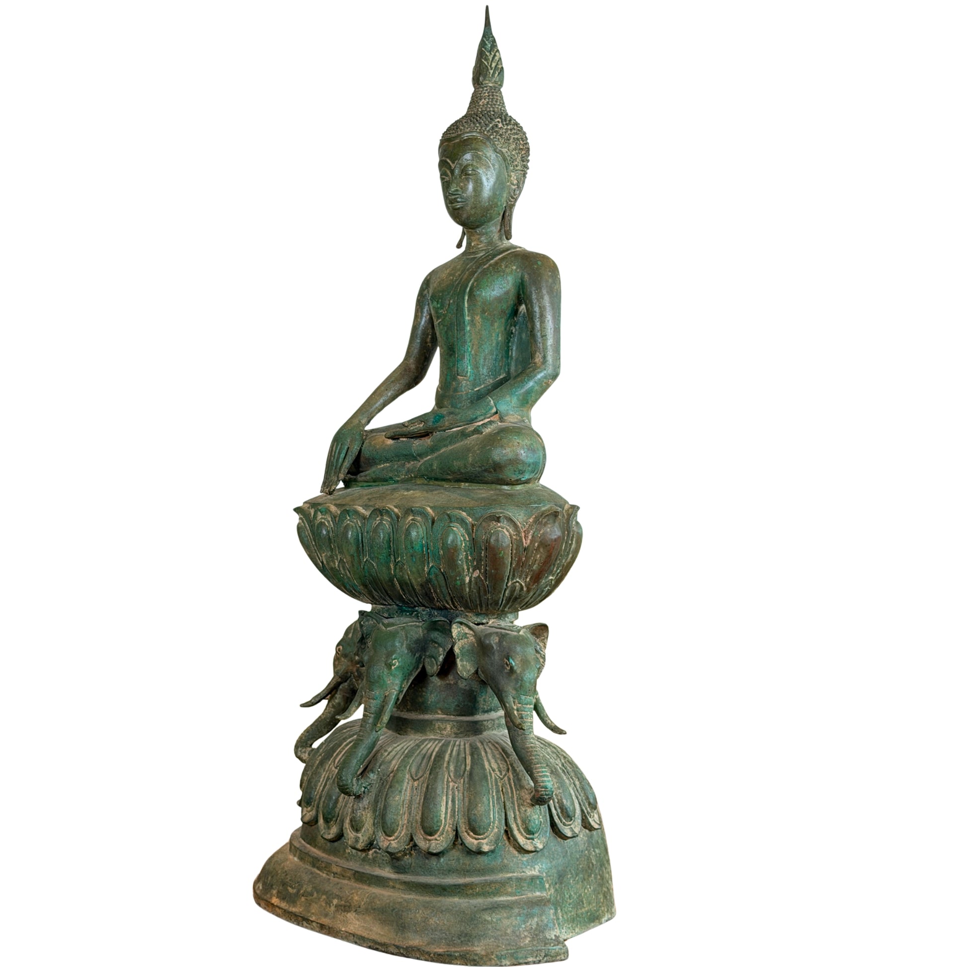 Birmanischer Bronze-Shakyamuni Buddha auf Elefantenthron, 19. Jahrhundert – Lot 755 – Ansicht 28