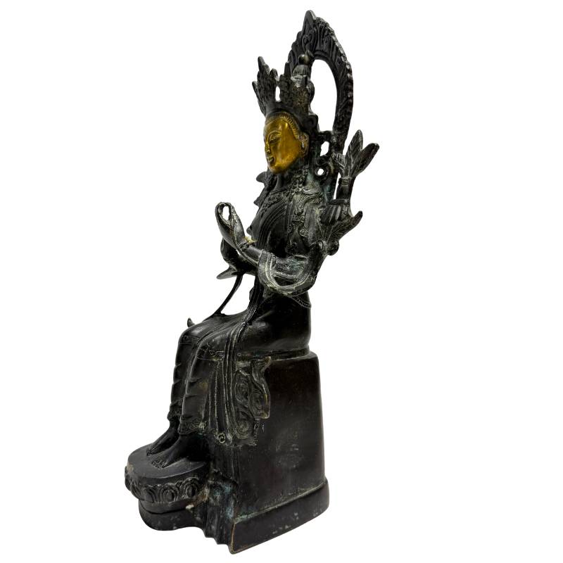 Antike Bodhisattva-Figur aus China, gefertigt aus Bronze