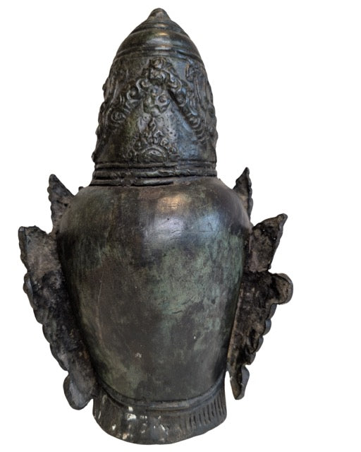 Kopf eines buddhistischen Bodhisattva aus Bronze