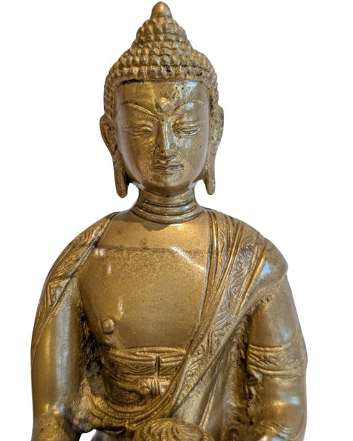 Tibetische Buddha-Statue aus Bronze aus dem 19. Jahrhundert für Andachtszwecke