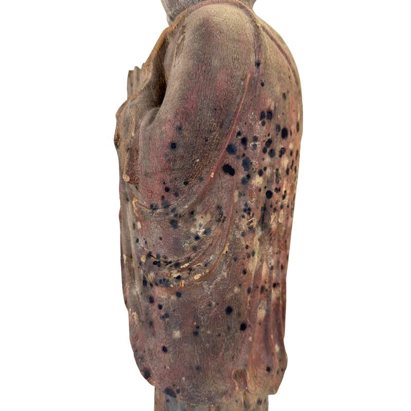 Buddha Anjali Mudra Tempelstatue aus Holz China