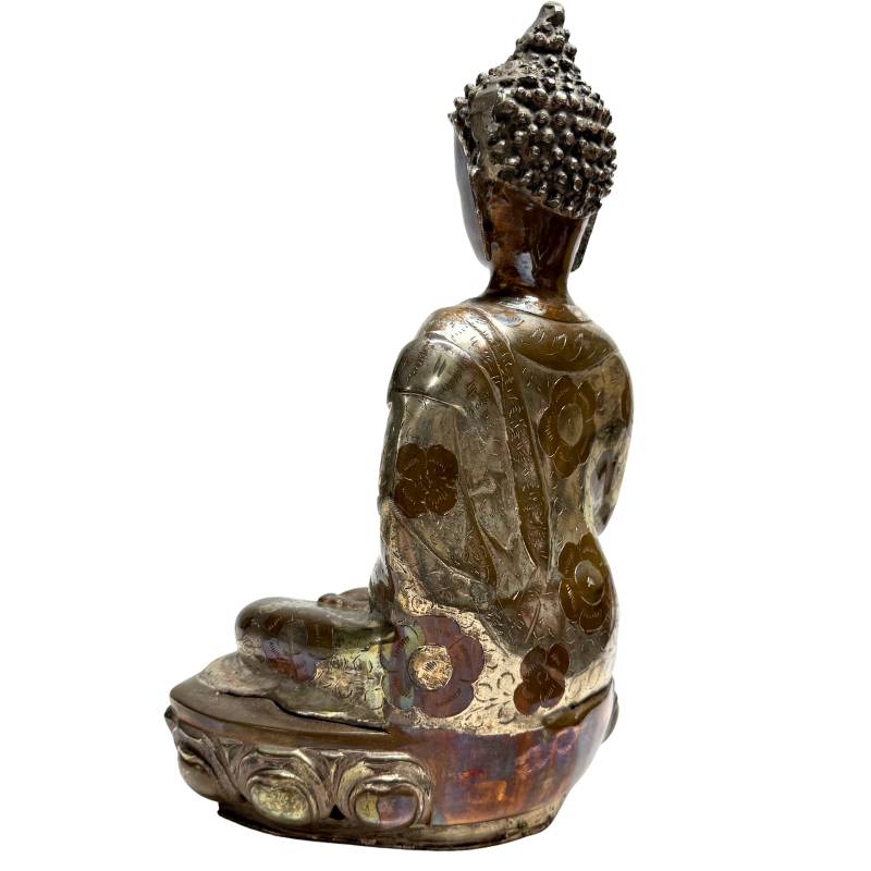 Details zur Buddha-Statue aus Bronze mit Bhumisparsha-Mudra (ruhige Ausstrahlung)