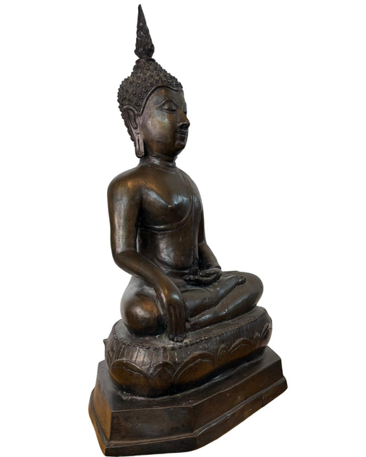 Buddha-Statue groß Bronze Thailand Meditation und Dekoration