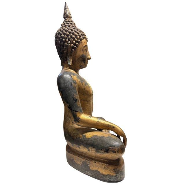 Antike Buddha-Statue aus Thailand aus Bronze