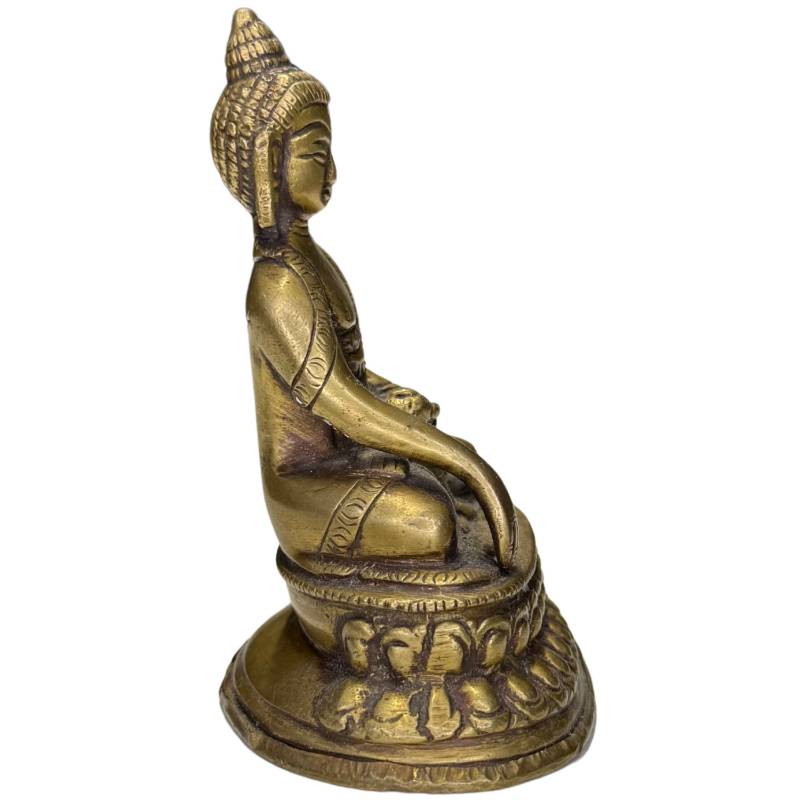 Detail der Handgeste Buddhas, der die Erde berührt
