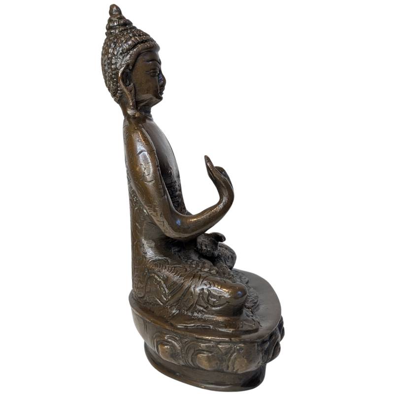 Klassische Buddha-Statue aus Bronze in sitzender Position