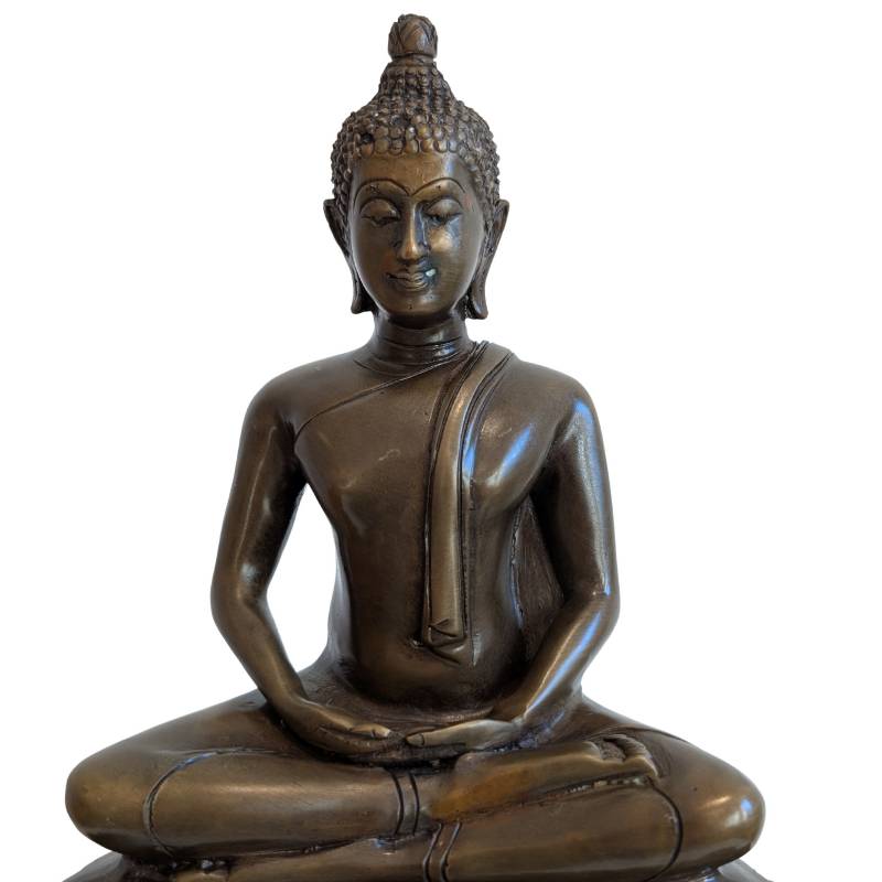 Bronze-Buddha in Dhyana Mudra, geeignet für den Innenbereich