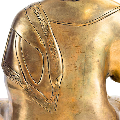 Detail der ausgewählten Gewandverzierung am Rücken des Buddha