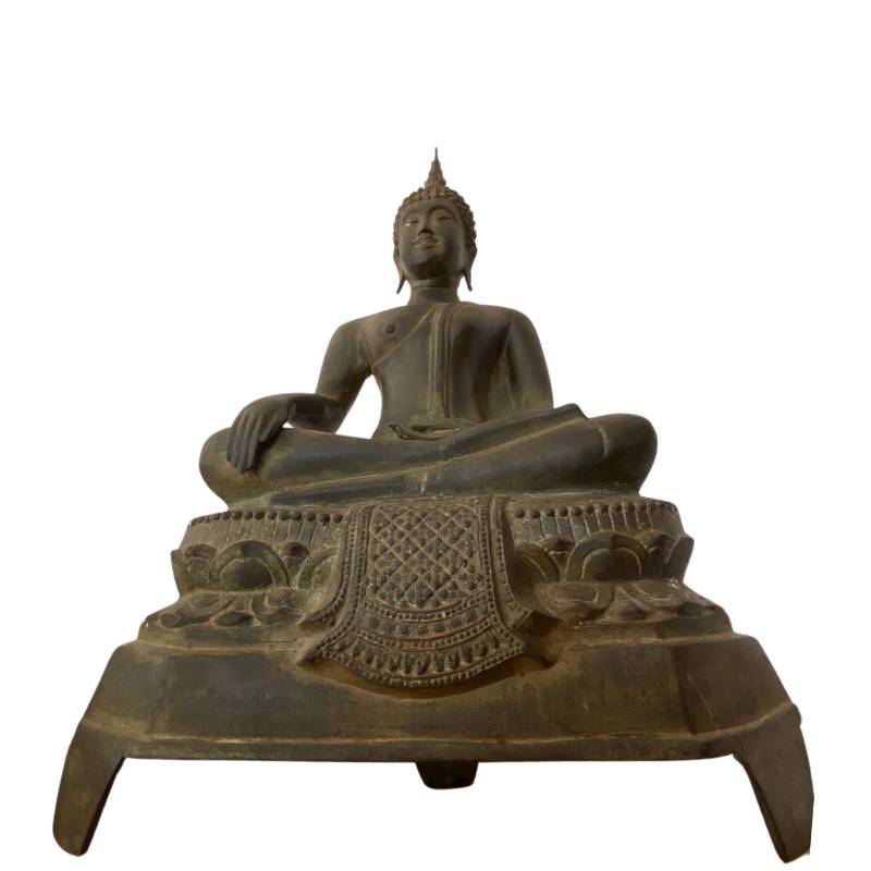 Thailändische Buddha-Statue mit tiefer natürlicher Patina