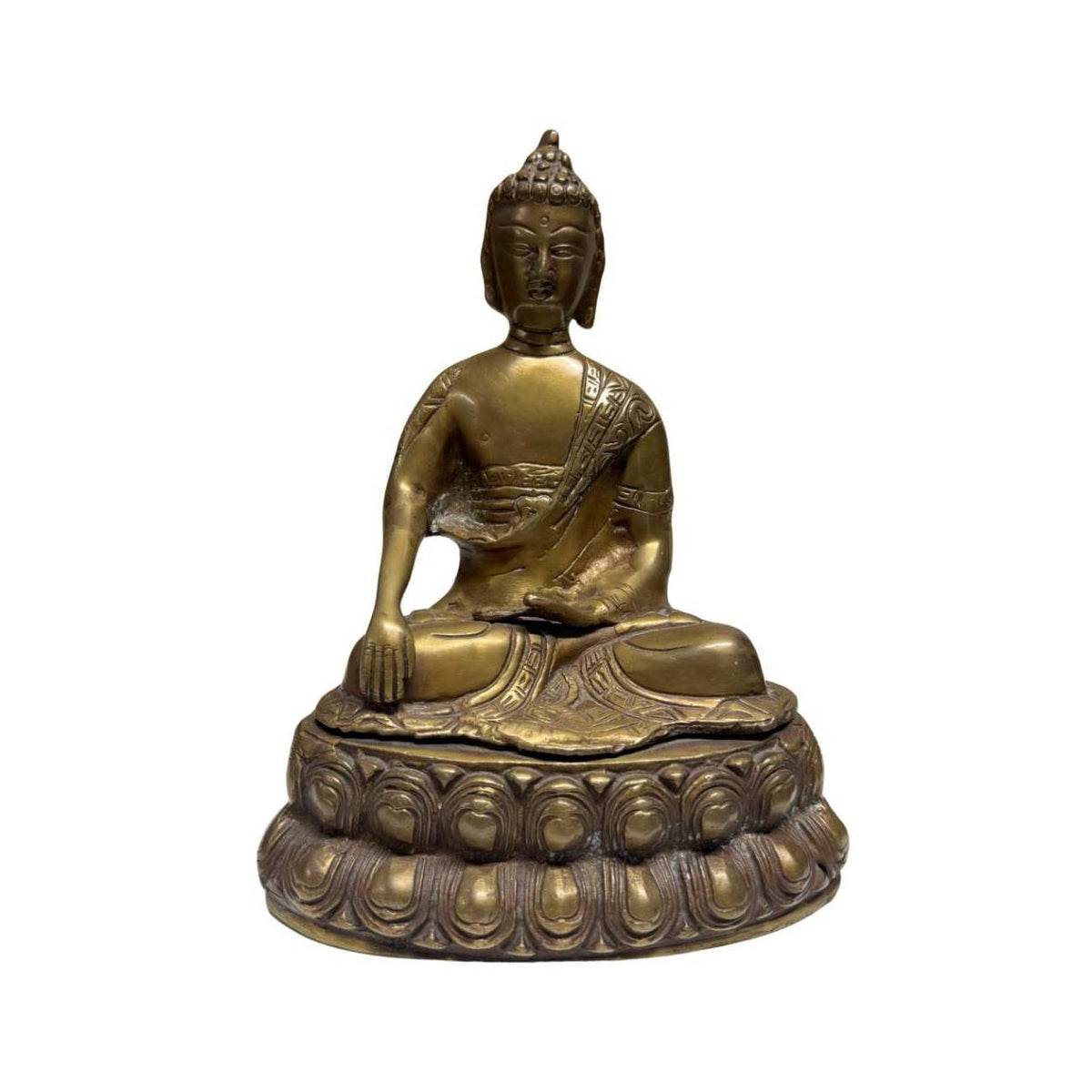 Sino-tibetischer Buddha aus einem traditionellen Atelier, 18.-19. Jahrhundert