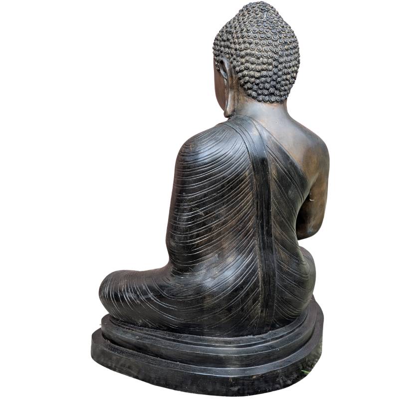 Theravada-Buddha aus Sri Lanka oder Südindien aus Bronze