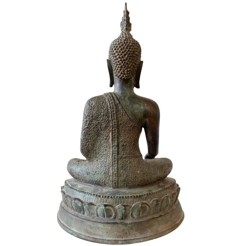 Buddha-Statue aus Bronze im Ayutthaya-Stil