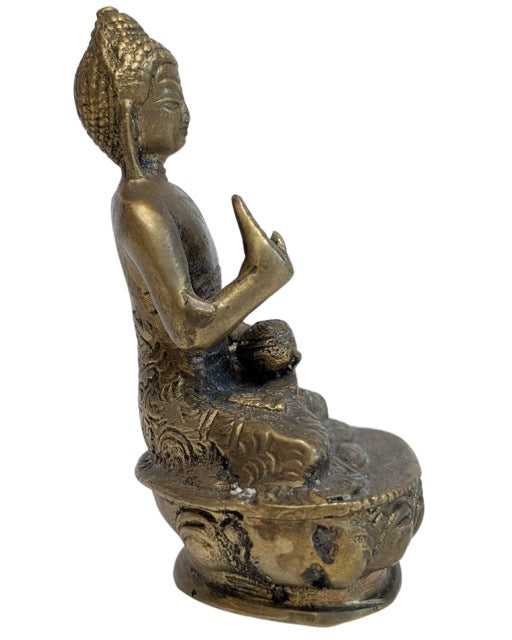 Bronzene Buddha-Statue mit Abhaya-Mudra