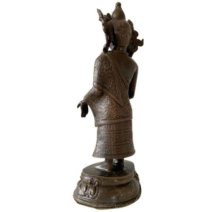 Buddha-Statue Dipankara in Bronze Himalaya-Stil