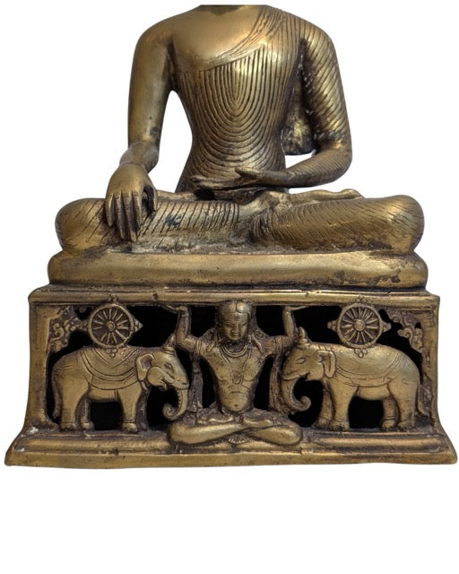 Bronzene Buddhastatue des historischen Buddha Shakyamuni
