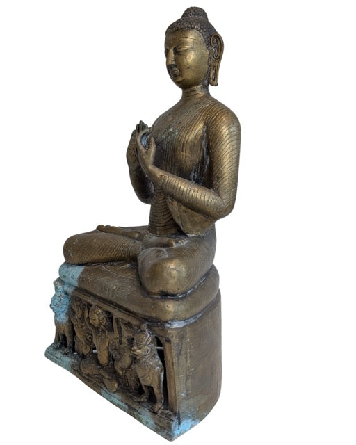 Sitzende bronzene Buddhastatue von Shakyamuni