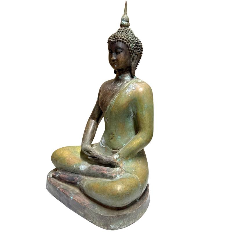 Chinesische Buddha-Statue mit Yongle-Markierung aus Bronze