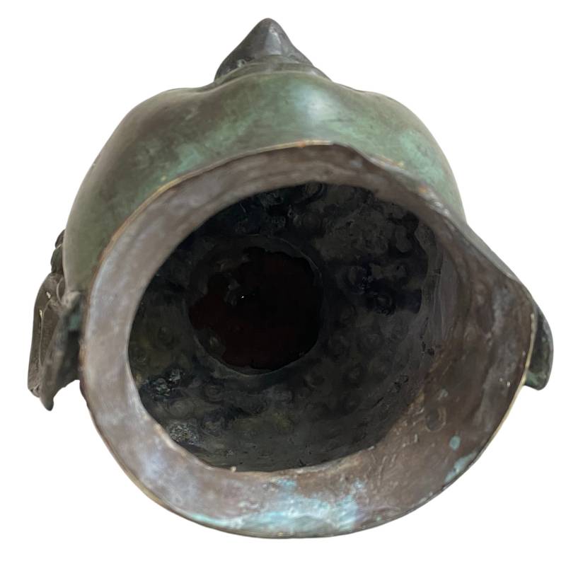 Buddha-Kopf aus südostasiatischer Bronze