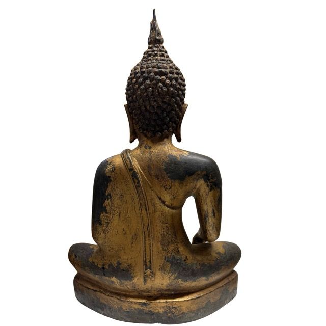 Buddhistische Bronzestatue aus Thailand mit antikem Aussehen