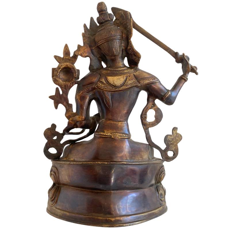 Buddhistische Manjushri-Statue aus Bronze