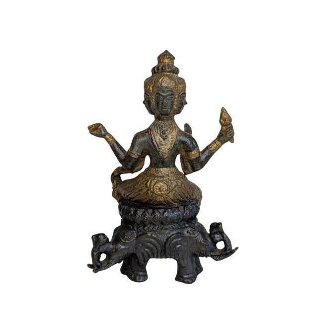 Brahma-Statue aus vergoldeter Bronze (Hinduismus)