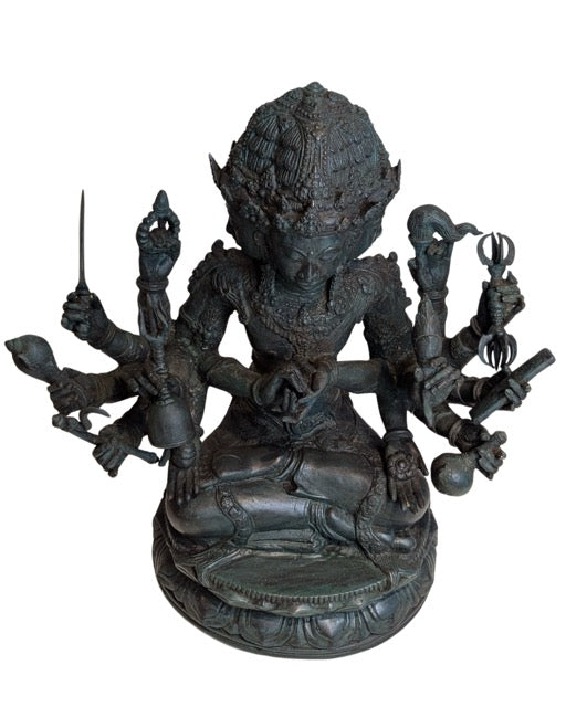 Bronzene Brahma-Statue mit mehreren Gesichtern