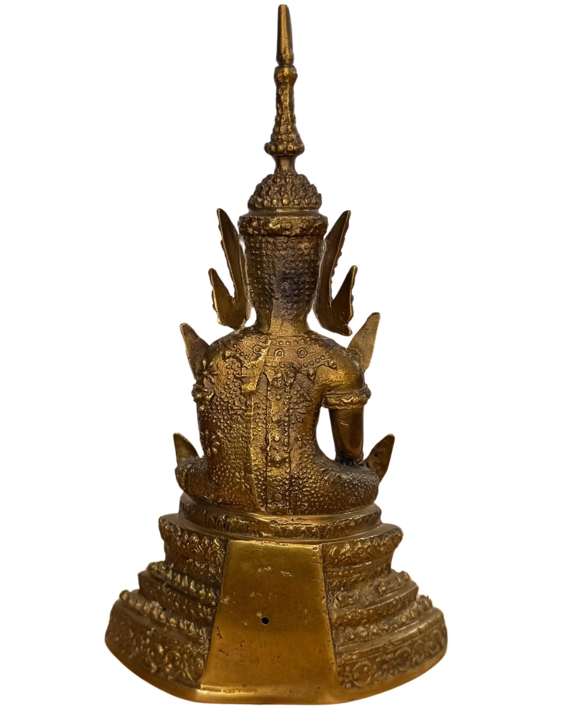 Rückseite des Buddha aus Bronze, Thailand-Ausführung und -Form