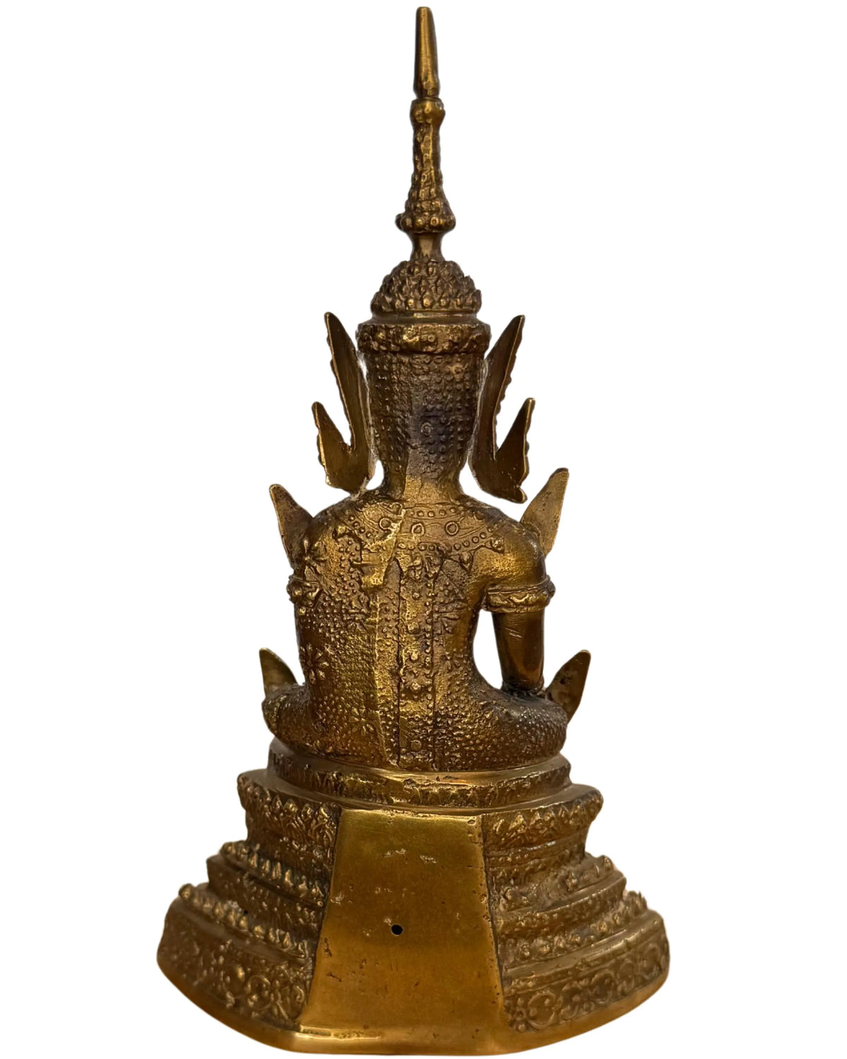 Back side bronze Buddha Thailand finishing and shape