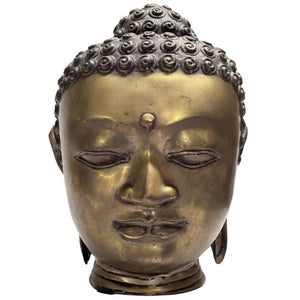 Buddha Kopf Bronze – Alte Vergoldung – Süd-/Südostasien – Lot 467