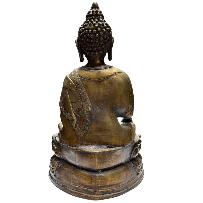 Bronzene Buddha-Statue aus Nepal aus dem 18. bis frühen 19. Jahrhundert