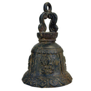 Antike bronzene Ganesha-Tempelglocke (Ghanta) – Indien (15 cm)