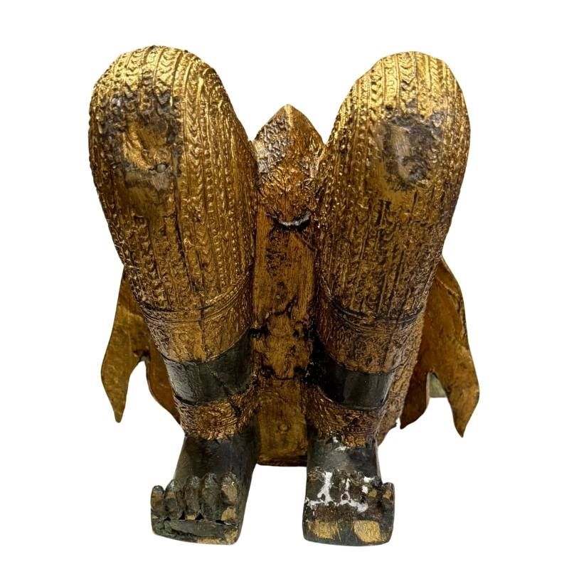 Thailändische Bronze-Wächterfiguren als antikes Set mit authentischem Aussehen